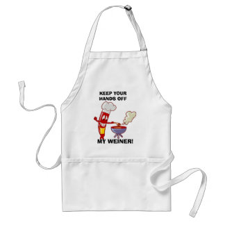 hotdog, KEEP YOUR HANDS OFF, MY WEINER! Standard Apron