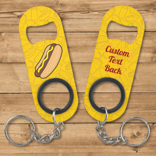 Hotdog Keychain Bottle Opener