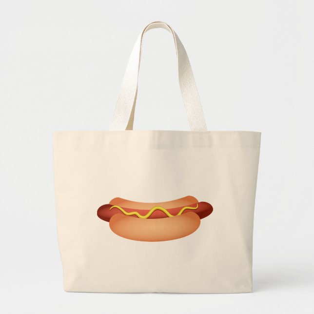 Hotdog Large Tote Bag (Front)
