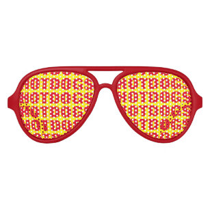 HotDog obession party shades. Funny red sunglasses