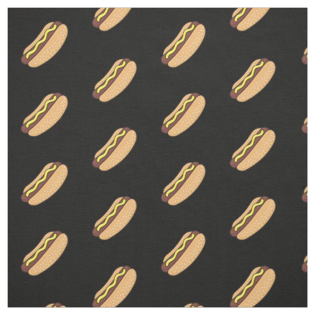 Hotdog Pattern Fabric (Swatch)