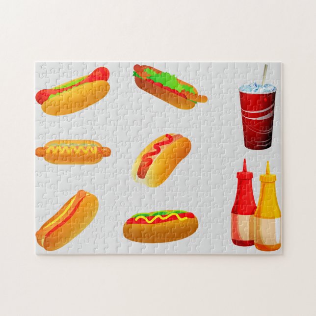 HOTDOG PUZZLE. JIGSAW PUZZLE (Horizontal)