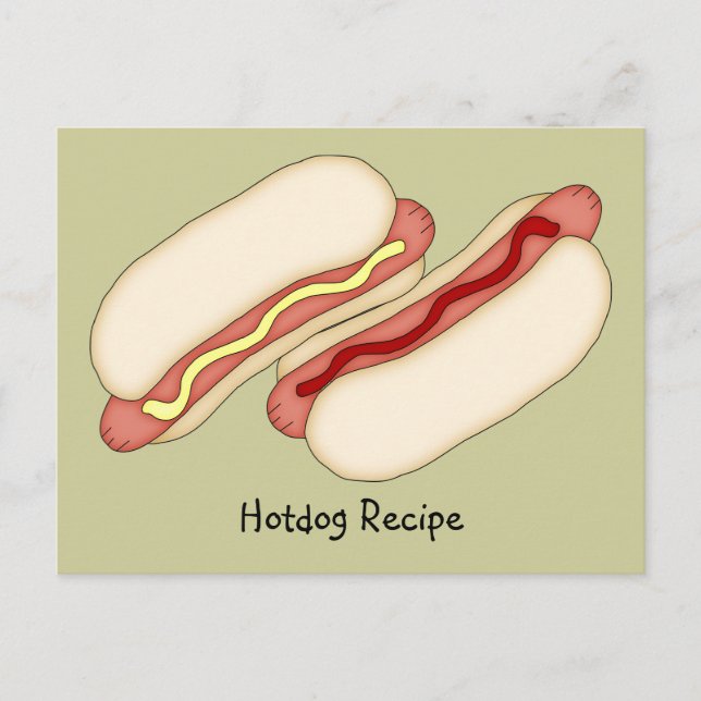 Hotdog Recipe Card (Front)