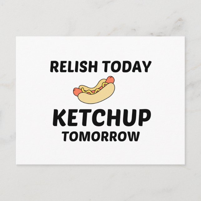 HOTDOG RELISH KETCHUP POSTCARD (Front)