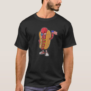 Hotdog Sunglasses American Flag Usa  4th Of July F T-Shirt