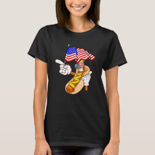 Hotdog Sunglasses American Flag USA 4th Of July F T-Shirt