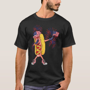 Hotdog Sunglasses American Flag Usa  4th Of July F T-Shirt