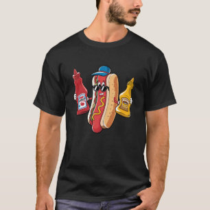 Hotdog Vendors Food Truck Catsup Mustard July 4th T-Shirt