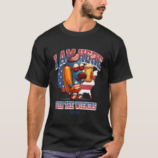 Hotdog Wiener 4Th Of July Patriotic T-Shirt