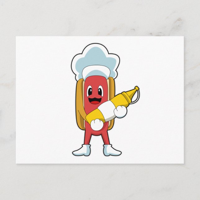 Hotdog with Mustard Postcard (Front)