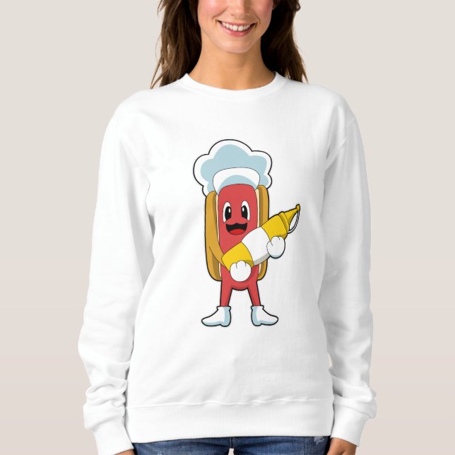 Hotdog with Mustard Sweatshirt (Front)