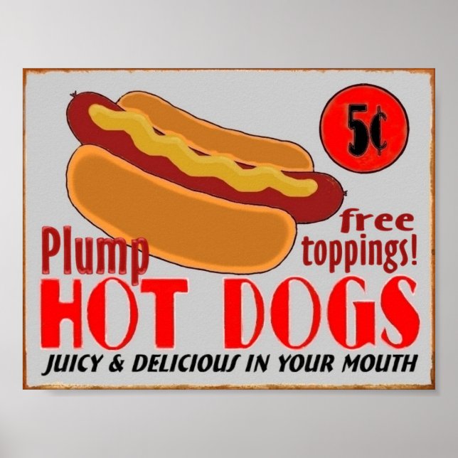 HotDogSign,poster Poster (Front)