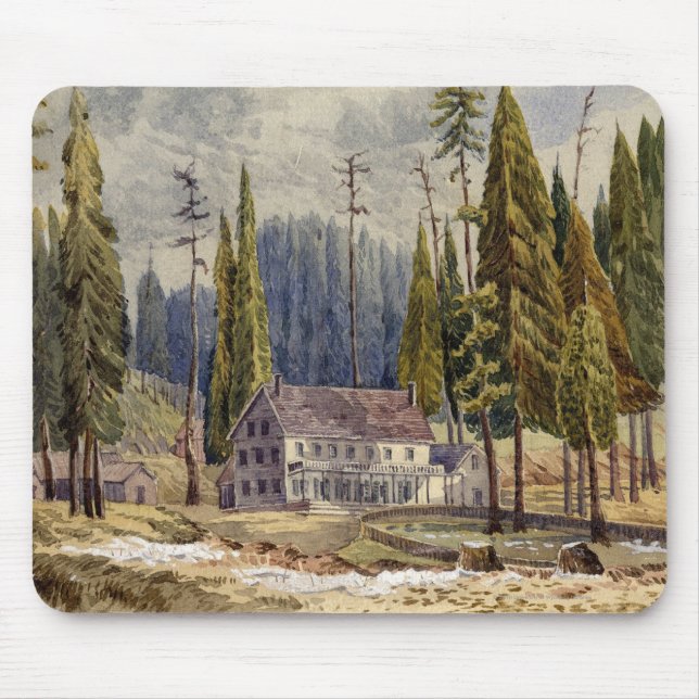 Hotel at the Grove of Mamoth Trees Mouse Pad (Front)