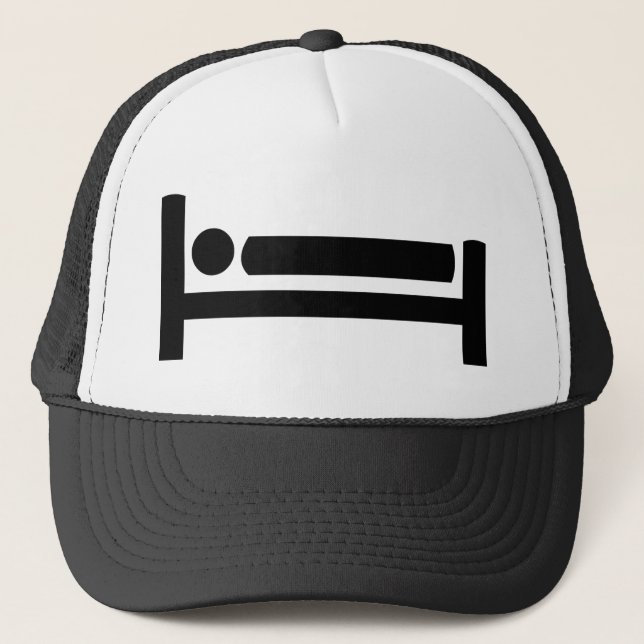 Hotel Bed Symbol Trucker Hat (Front)