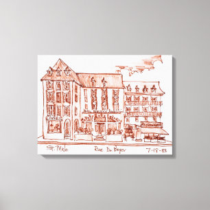 Hotel Brasserie Armoricaine St. Malo, Brittany Canvas Print
