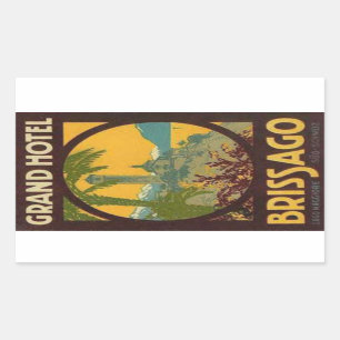 Hotel Brissago  Rectangular Sticker