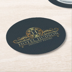 Hotel Business Luxury Marketing Material Round Paper Coaster