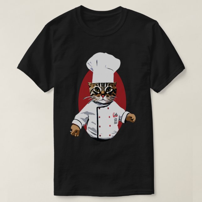 Hotel Chef Cat T-Shirt (Design Front)