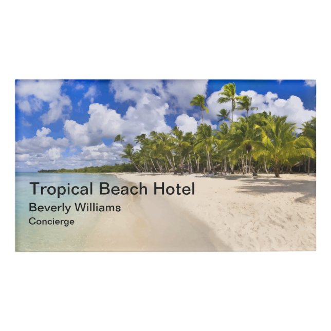 Hotel Concierge Staff Name Tag (Front)