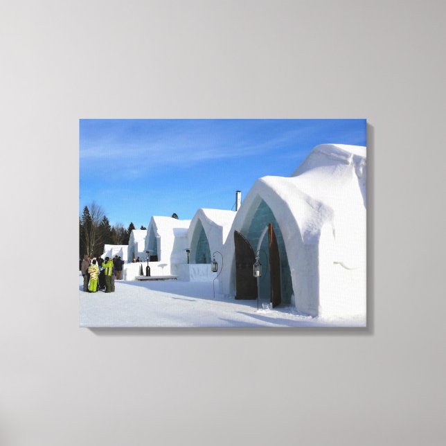 Hotel de Glace, Quebec, Canada Canvas Print (Front)