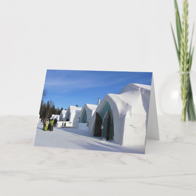 Hotel de Glace, Quebec, Canada Thank You Card (Front)