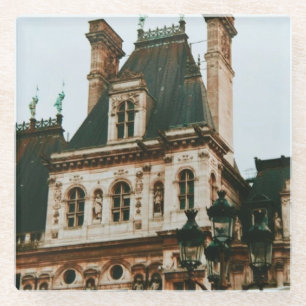 Hotel de Ville, 4th arrondissement, Paris - France Glass Coaster