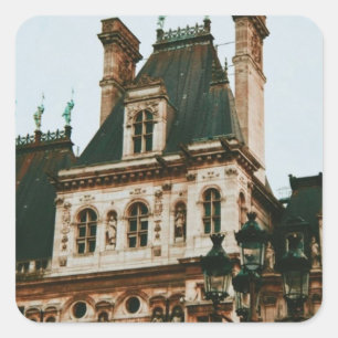 Hotel de Ville, 4th arrondissement, Paris - France Square Sticker