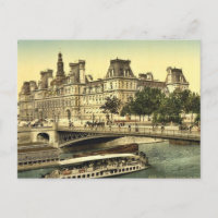 Hotel de ville, Paris, France classic Photochrom