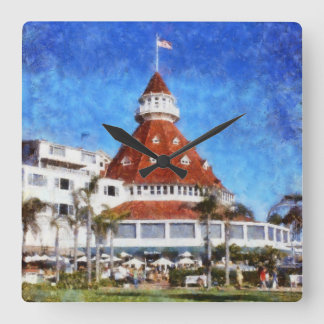 Hotel Del Coronado Square Wall Clock