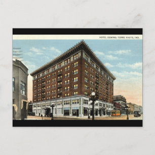 Hotel Deming, Terre Haute, Indiana 1933 Postcard