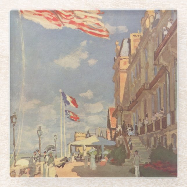 Hotel Des Roches Noires In Trouville - Claude Mone Glass Coaster (Front)