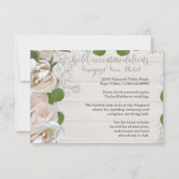 Hotel Driving Directions Rustic Wood Blush Roses