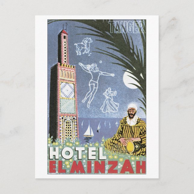 Hotel El Minzah, Tangier Postcard (Front)