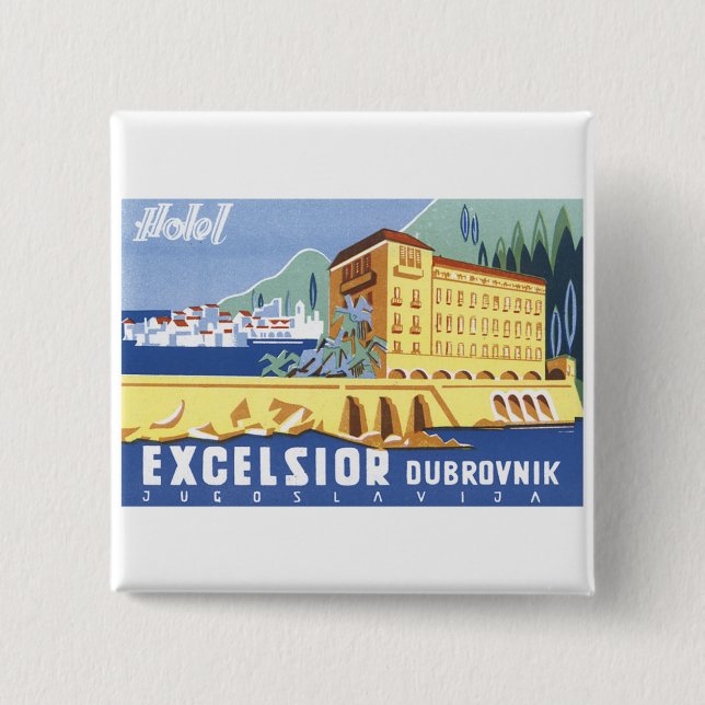 Hotel Excelsior Dubrovnik 15 Cm Square Badge (Front)