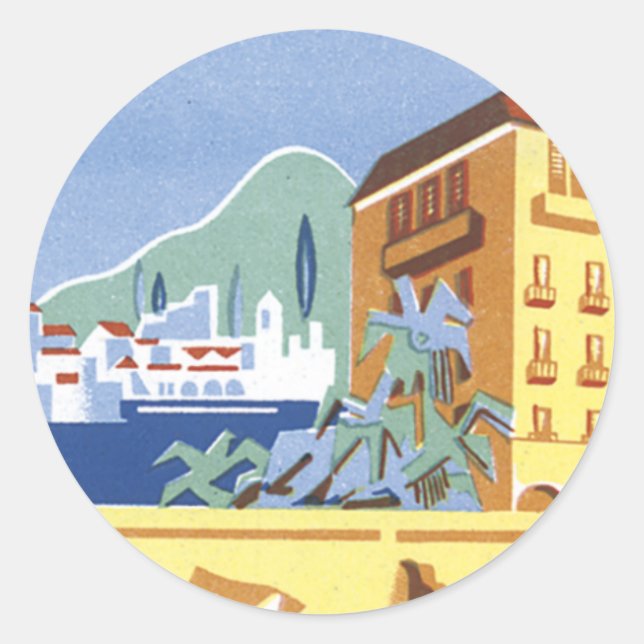 Hotel Excelsior Dubrovnik Classic Round Sticker (Front)