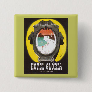 Hotel Gloria 15 Cm Square Badge
