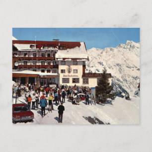 Hotel Hochsölden Vintage Alpine Winter View Postcard