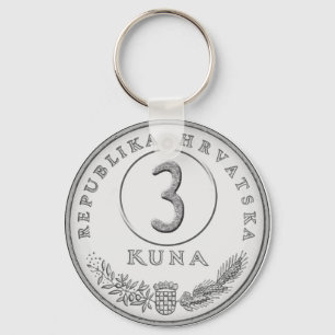 Hotel key with kuna as room number key ring