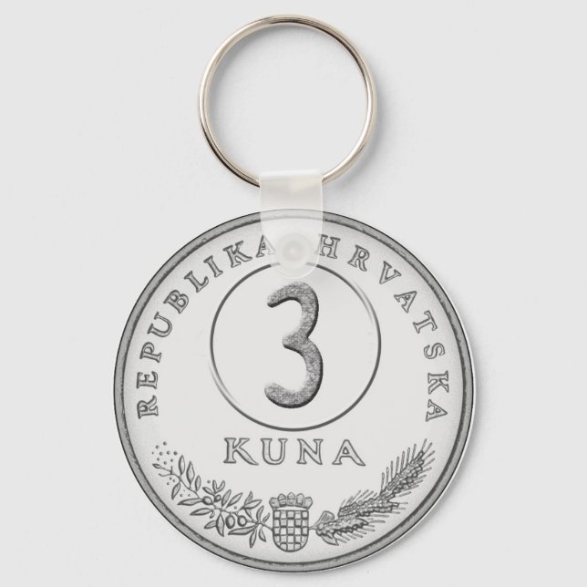 Hotel key with kuna as room number key ring (Front)