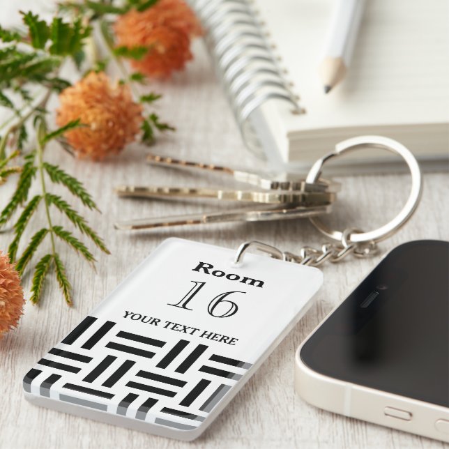 Hotel lodge Resort Custom Room Key Ring (Front Right)