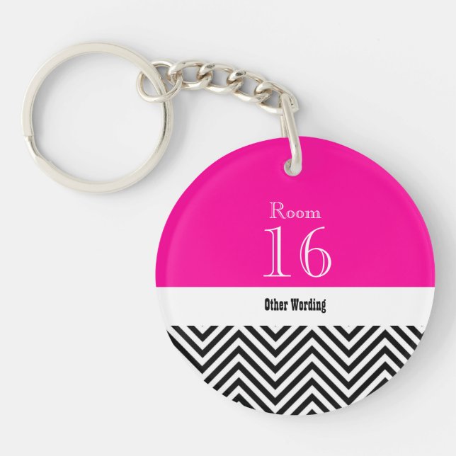 Hotel lodge resort room key (double sided) key ring (Front)