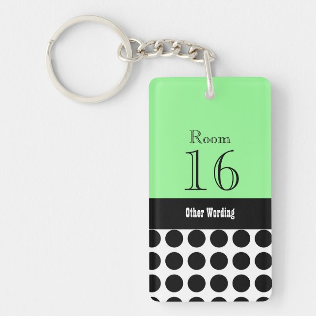 Hotel lodge resort room key (double sided) key ring (Front)