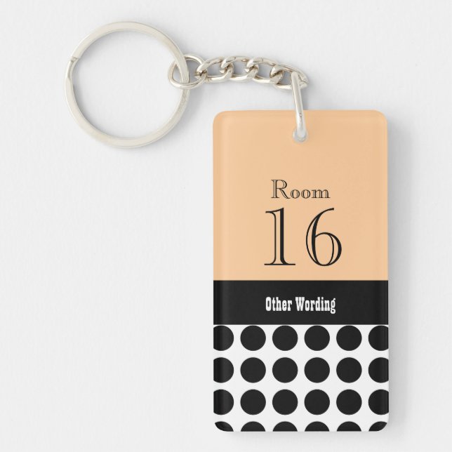 Hotel lodge resort room key key ring (Front)