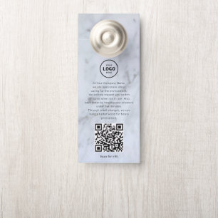 Hotel Logo QR Code Guest Information Door Hanger