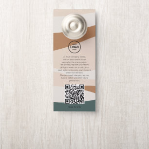 Hotel Logo QR Code Guest Information Door Hanger