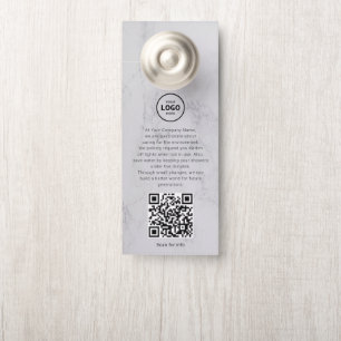 Hotel Logo QR Code Guest Information Door Hanger