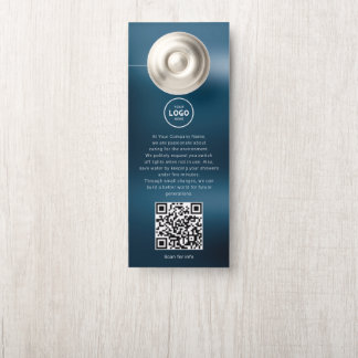 Hotel Logo QR Code Guest Information Door Hanger