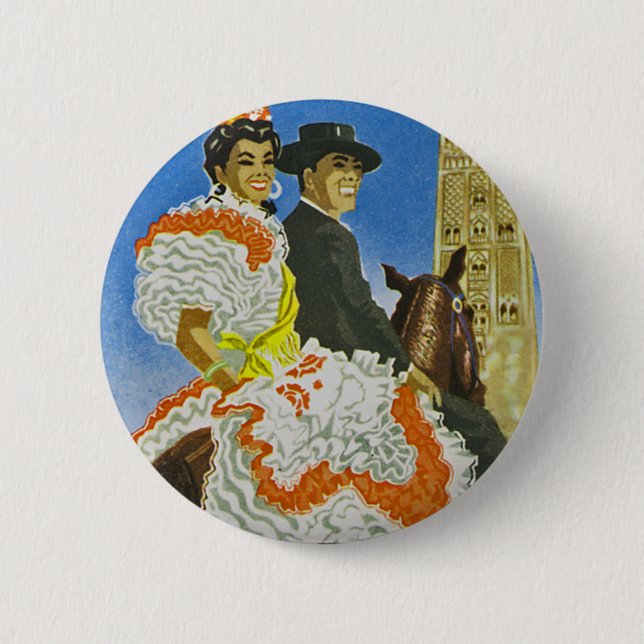 Hotel Madrid 6 Cm Round Badge (Front)