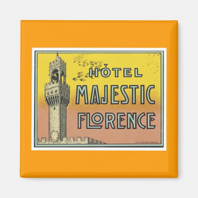 Hotel Majestic Florence Magnet (Front)