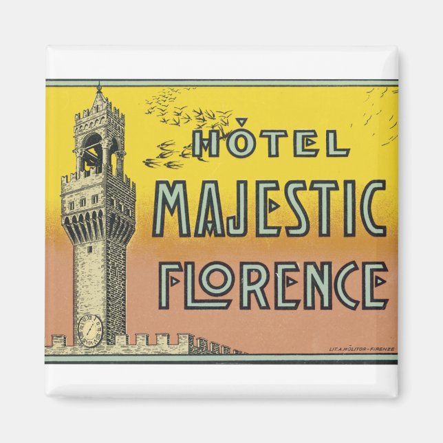 Hotel Majestic Florence Magnet (Front)